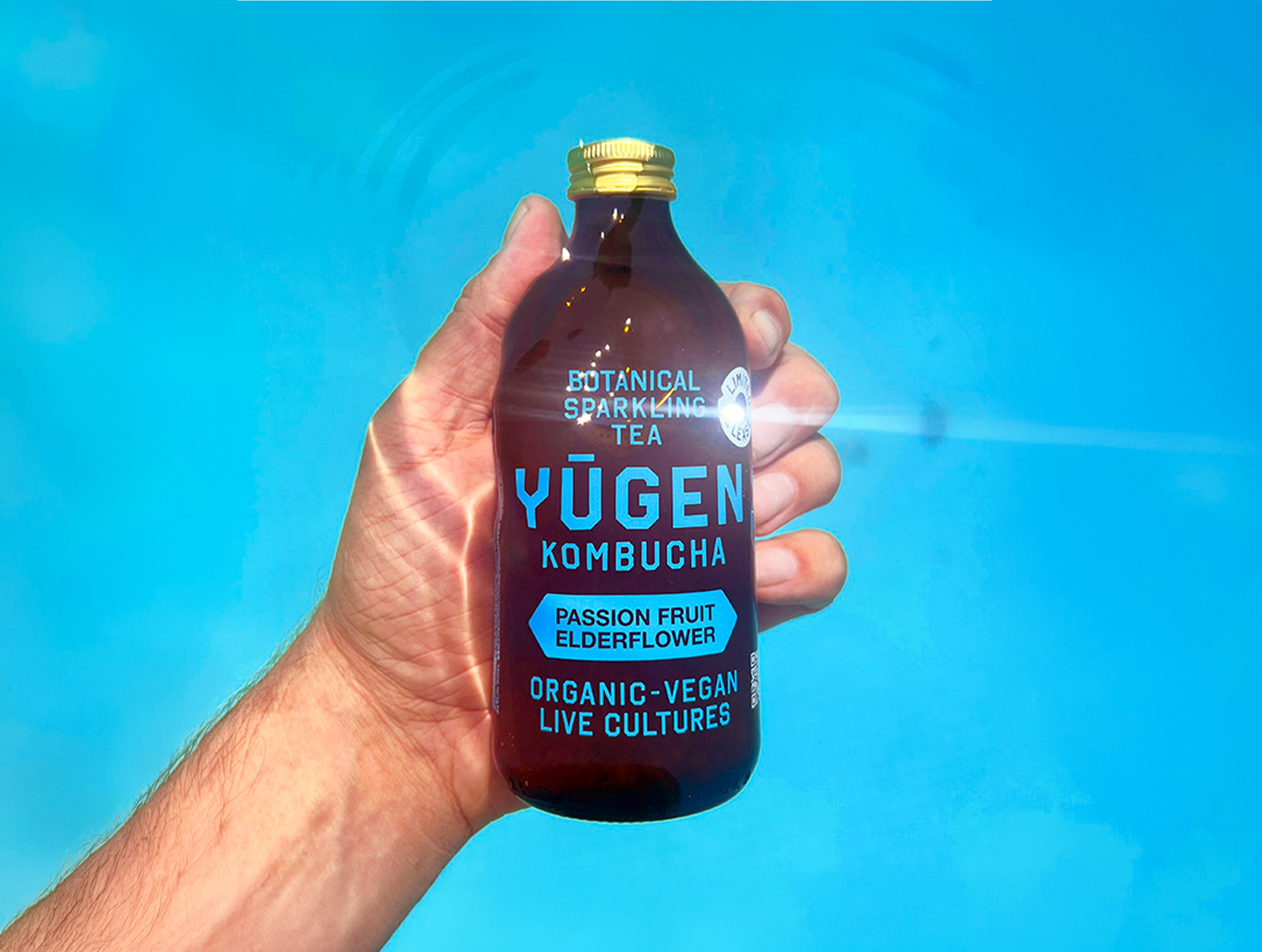 Passion Fruit Elderflower Kombucha Bottles | Yugen Drinks